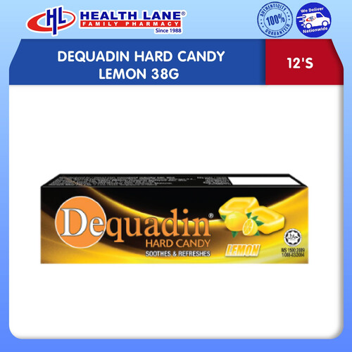 DEQUADIN HARD CANDY LEMON 38G (12'S)