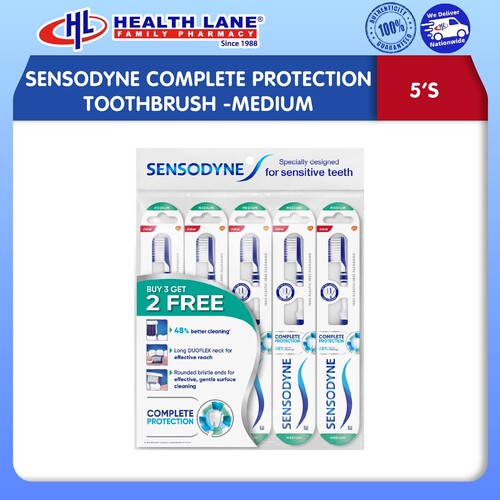 SENSODYNE COMPLETE PROTECTION TOOTHBRUSH- MEDIUM (5'S)