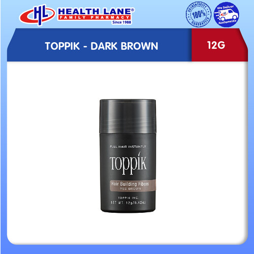 TOPPIK HAIR BUILDING FIBER (12G) - DARK BROWN