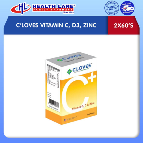C'LOVES VITAMIN C, ZIN, D3 (60'S X 2)