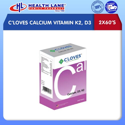C'LOVES CALCIUM + K2 + D3 (60'SX2)