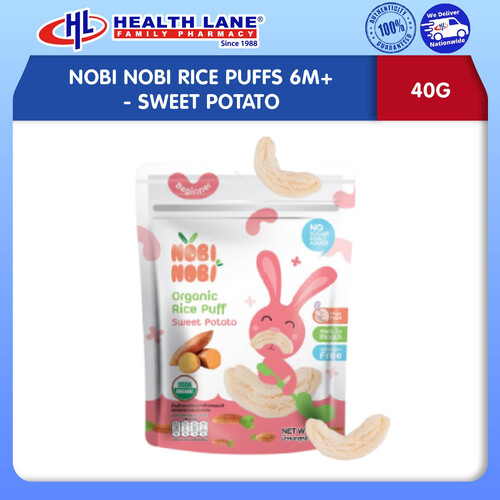 NOBI NOBI BERAS  PUFFS 6M+ - SWEET POTATO (40G)