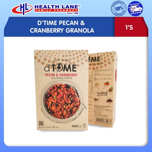 D'TIME PECAN & CRANBERRY GRANOLA