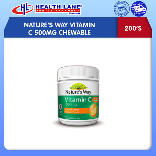 NATURE'S WAY VITAMIN C 500MG CHEWABLE (200'S)