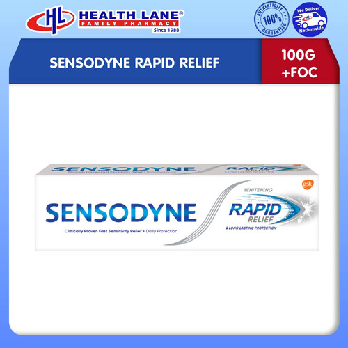 SENSODYNE RAPID RELIEF WHITENING 100G+FOC