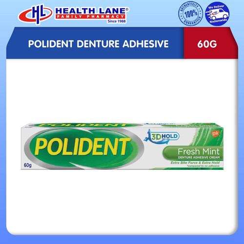 POLIDENT DENTURE ADHESIVE CREAM (60G)