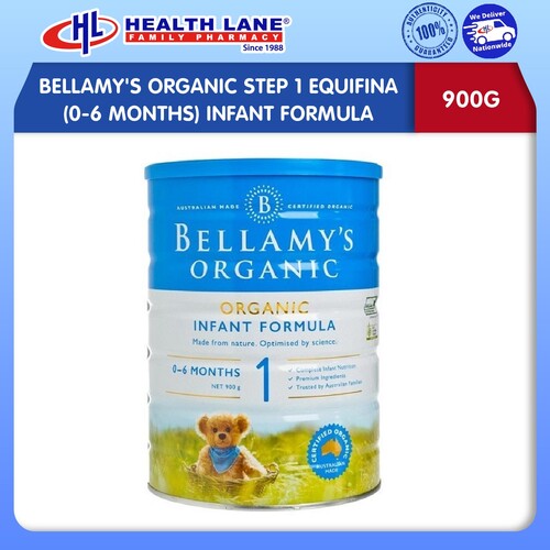 BELLAMY'S ORGANIC STEP 1 EQUIFINA (0-6 MONTHS) INFANT FORMULA 900G