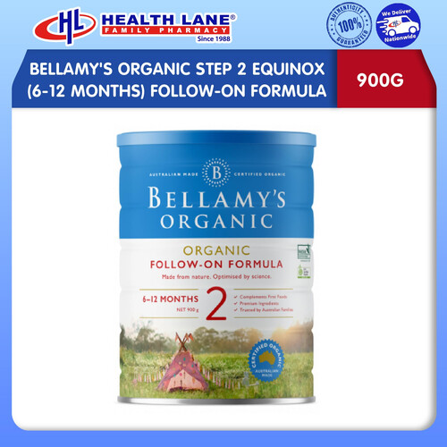BELLAMY'S ORGANIC STEP 2 EQUINOX (6-12 MONTHS) FOLLOW-ON FORMULA 900G