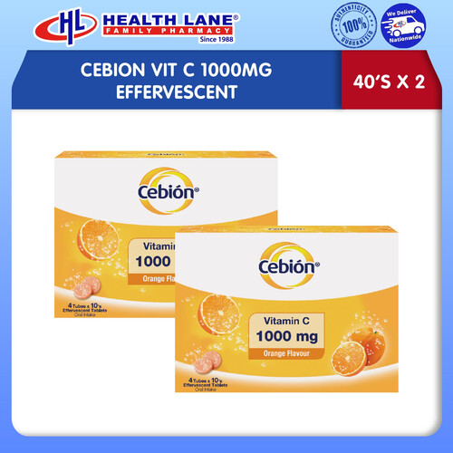 CEBION VIT C 1000MG EFFERVESCENT (40'Sx2)