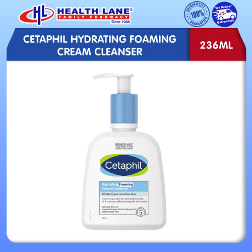 CETAPHIL MOISTURISING FOAM  CREAM CLEANSER (236ML)