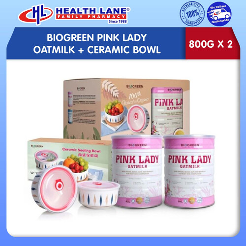 BIOGREEN PINK LADY OATMILK (800GX2) + CERAMIC BOWL