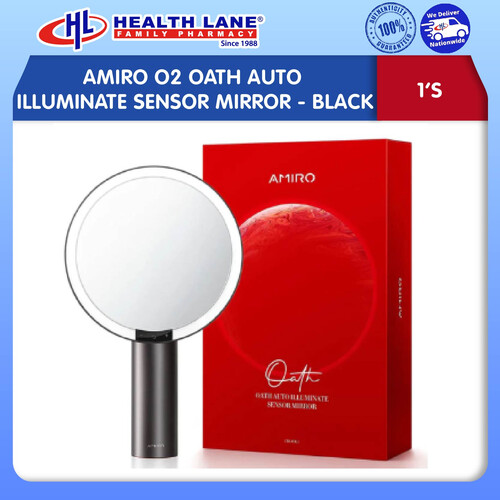 AMIRO O2 OATH AUTO ILLUMINATE SENSOR MIRROR - BLACK