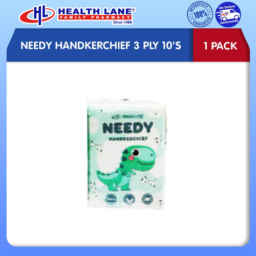 NEEDY HANDKERCHIEF 3 PLY 10'S (1 PACK)