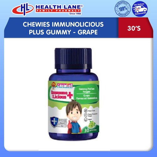 CHEWIES IMMUNOLICIOUS PLUS GUMMY - GRAPE (30'S)