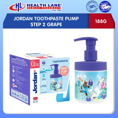 JORDAN TOOTHPASTE PUMP STEP 2 GRAPE (188G)