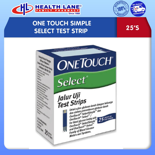 ONE TOUCH SIMPLE SELECT TEST STRIP (25'S)