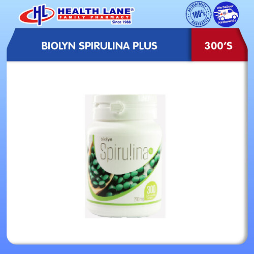 BIOLYN SPIRULINA PLUS 300'S