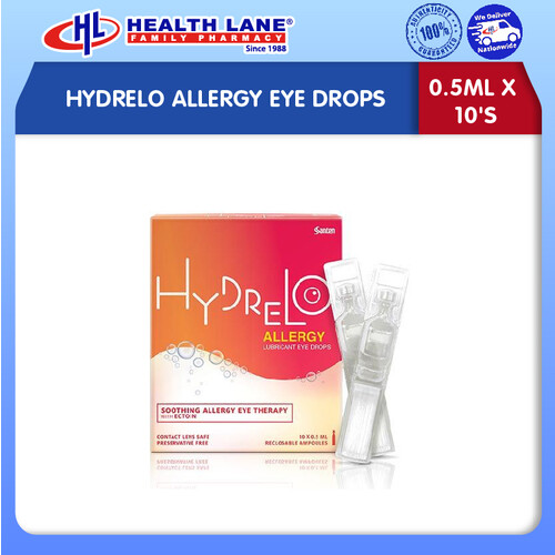 HYDRELO ALLERGY EYE DROPS (0.5MLx10'S)