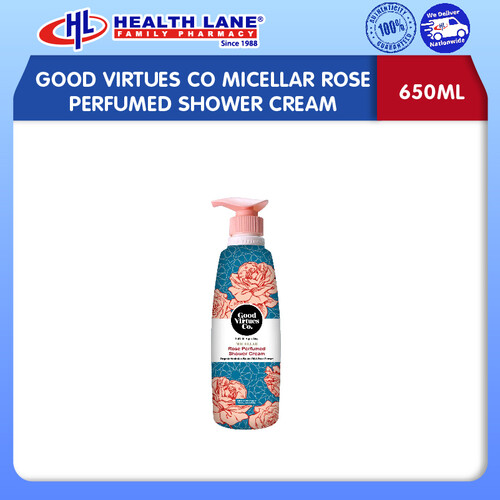 GOOD VIRTUES CO MICELLAR ROSE PERFUMED SHOWER CREAM (650ML)