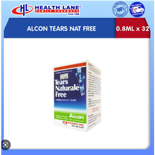 ALCON TEARS NAT FREE (0.8ML X 32) - EXP DATE: 07/2024