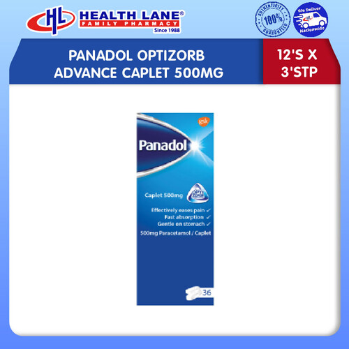 PANADOL OPTIZORB ADVANCE CAPLET 500MG (12'Sx3'STP)