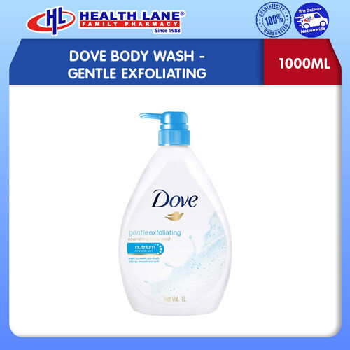 DOVE BODY WASH- GENTLE EXFOLIATING (1000ML)