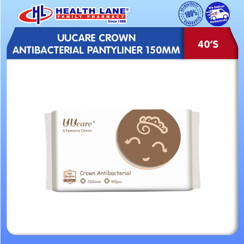 UUCARE CROWN ANTI-BACTERIAL PANTYLINER 150MM (40'S)