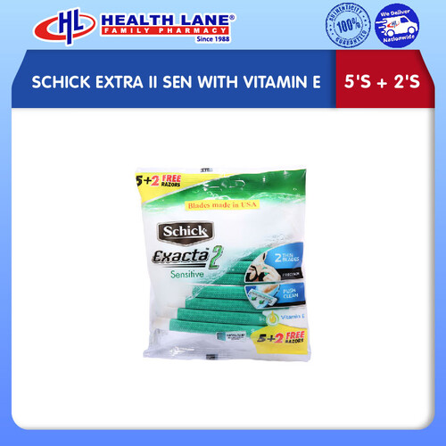 SCHICK EXTRA II SEN WITH VIT.E 5'S+2'S