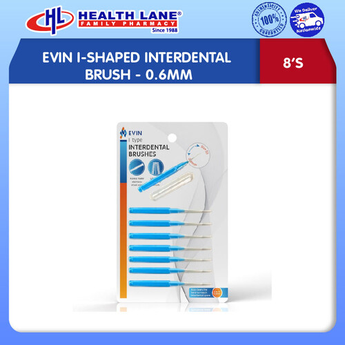 EVIN I-SHAPED INTERDENTAL BERUS- 0.6MM (8'S)