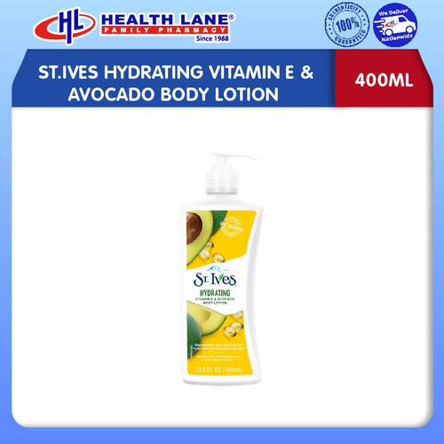 ST.IVES MOISTURISING VITAMIN E & AVOCADO BODY LOTION (400ML)