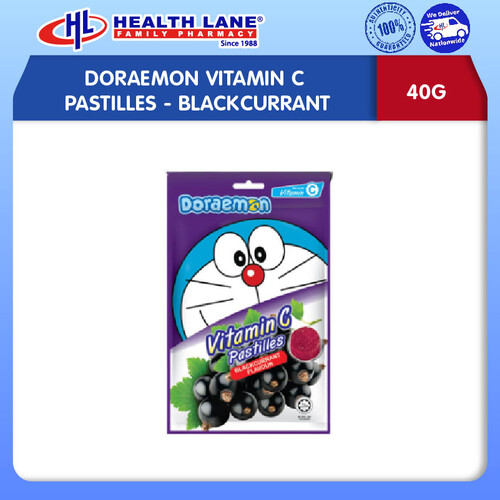 DORAEMON VITAMIN C PASTILLES- BLACKCURRANT (40G)