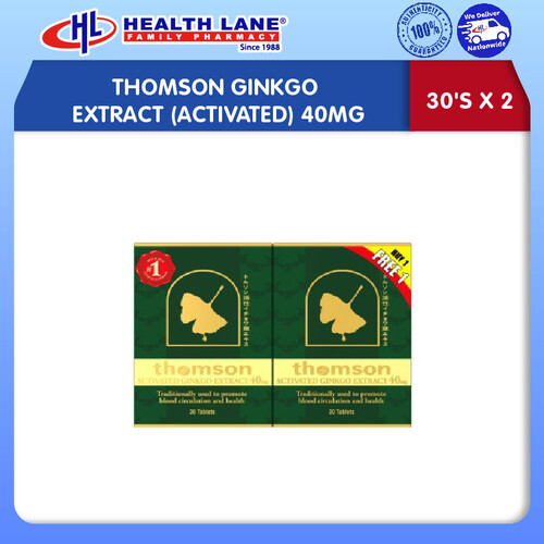 THOMSON GINKGO EXTRACT (ACTIVATED) 40MG 30'SX2
