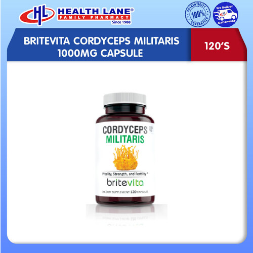 BRITEVITA CORDYCEPS MILITARIS 1000MG 120'S CAPSULE