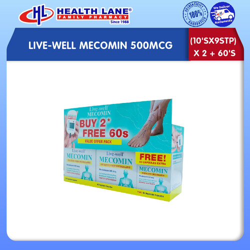 LIVE-WELL MECOMIN 500MCG (10'Sx9 STP)x2+60'S