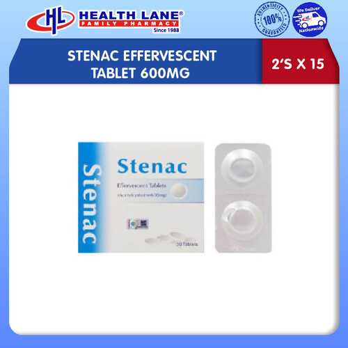 STENAC EFFERVESCENT TABLET 600MG (2'Sx15)