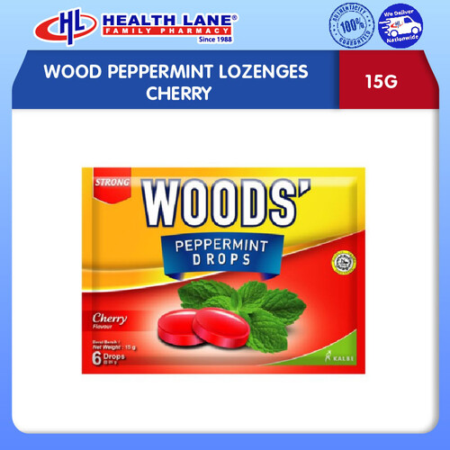 WOODS PEPPERMINTLOZENGES CHERRY 15G