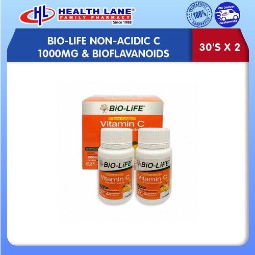 BIO-LIFE NON-ACIDIC C 1000MG & BIOFLAVANOIDS (30'SX2)
