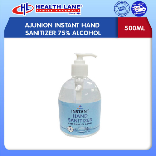 AJUNION INSTANT HAND SANITIZER 75% ALCOHOL (500ML)