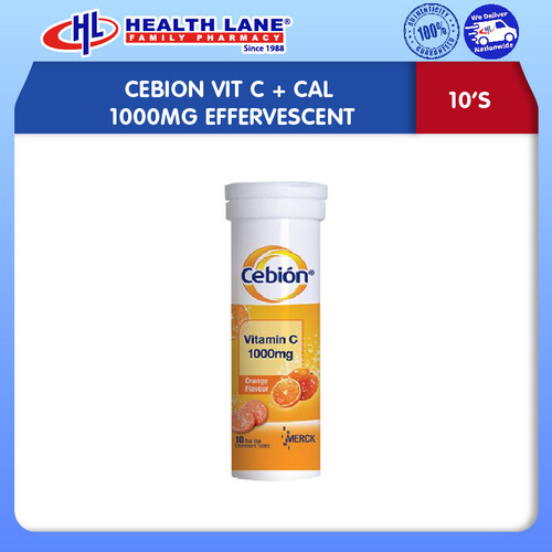 CEBION VIT C+CAL 1000MG EFFERVESCENT (10'S)