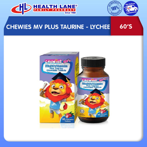 CHEWIES MV PLUS TAURINE- LYCHEE (60'S)