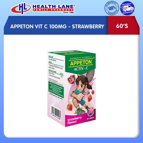 APPETON VIT C 100MG- STRAWBERRY (60'S)