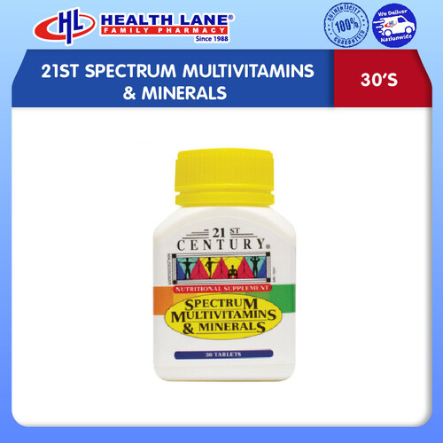 21ST SPECTRUM MULTIVITAMINS & MINERALS (30'S)
