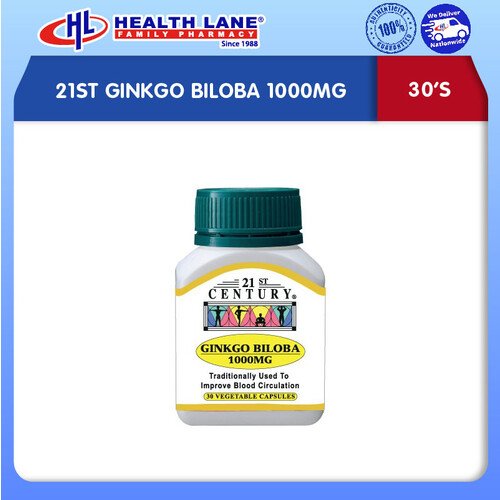 21ST GINKGO BILOBA 1000MG (30'S)