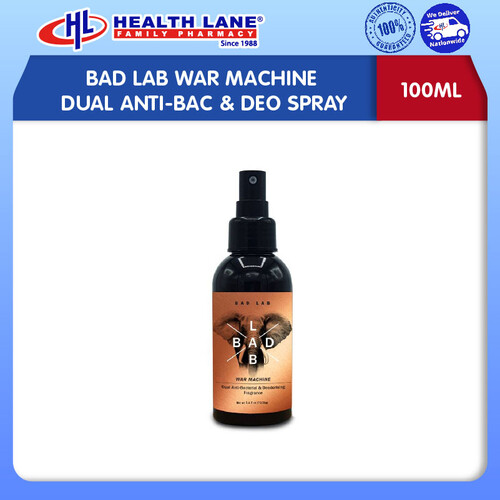 BAD LAB WAR MACHINE DUAL ANTI-BAC & DEO SPRAY (100ML)