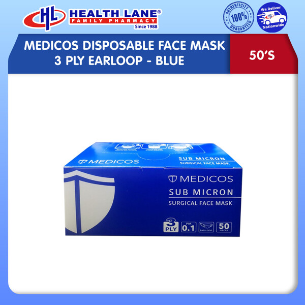 medicos 3 ply face mask