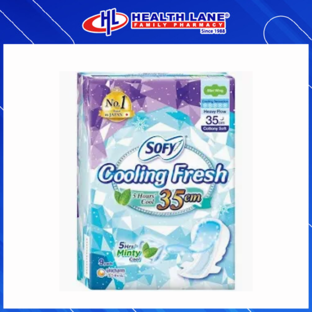 SOFY COOLING NIGHT SLIM WING 35CM 9'S