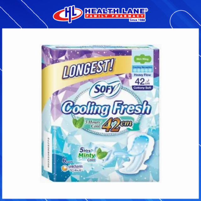 SOFY COOLING NIGHT SLIM WING 42CM 6'S