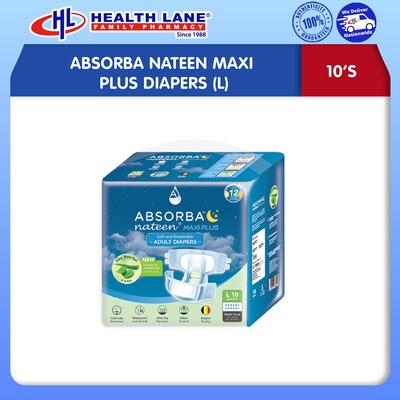 ABSORBA NATEEN MAXI PLUS DIAPERS (L) 10'S