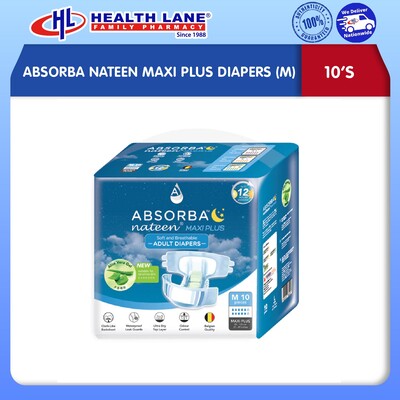 ABSORBA NATEEN MAXI PLUS DIAPERS (M) 10'S