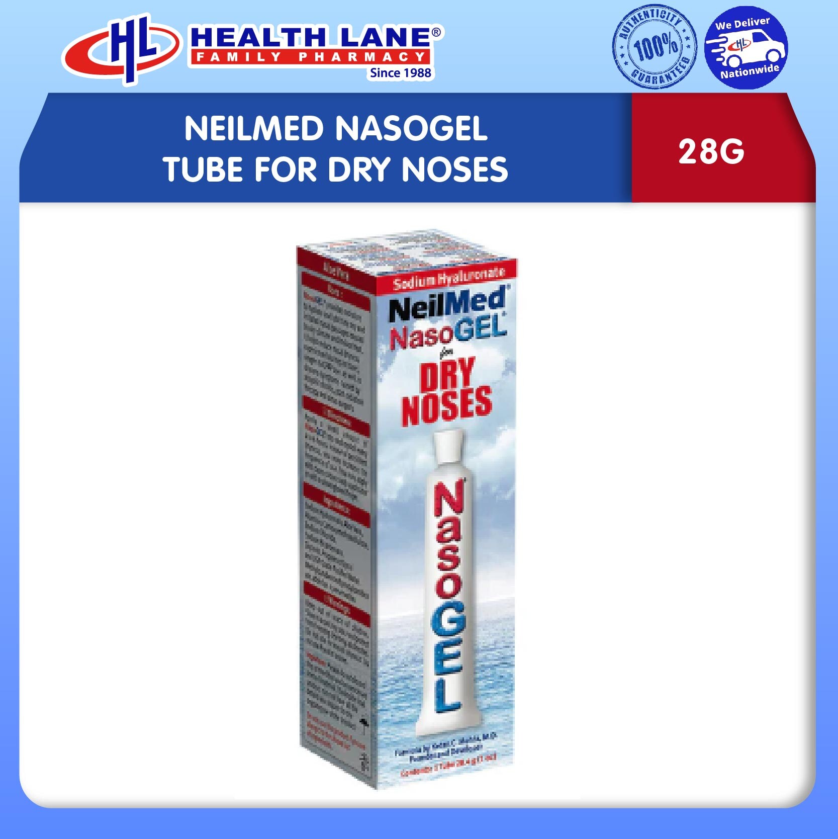 NEILMED NASOGEL TUBE FOR DRY NOSES 28G 